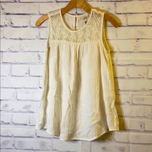 Cream lace Knox rose tank blouse